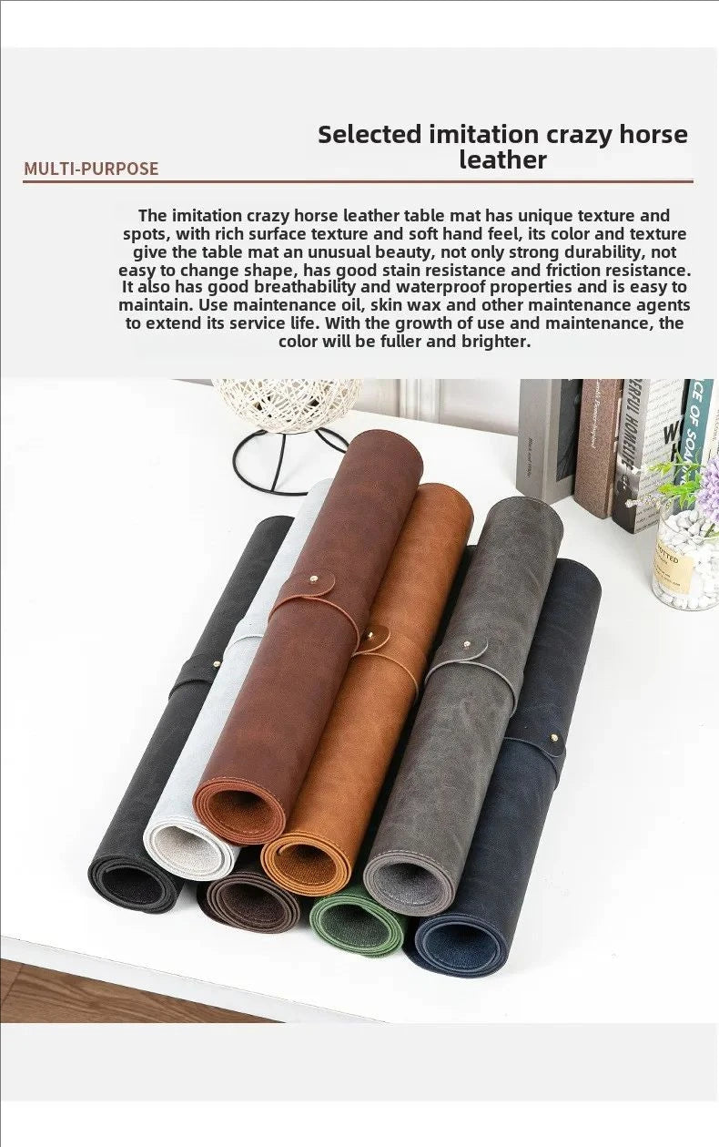 Office Desk Cushion Waterproof PU Mouse Pad Desk Mat Protective Cover Large Mousepad Computer Laptop Non-slip Keyboard Mats