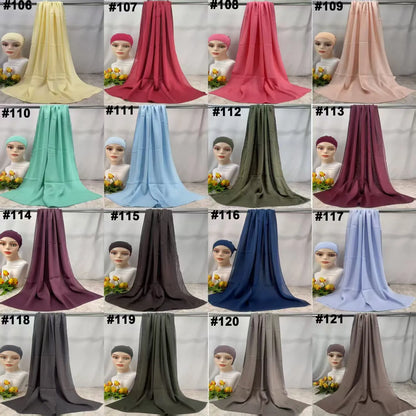 110colors Modal Hijab with Modal Undercap Set Basic Stretchy Pullover Headscarf Thin Breathable Sunscreen Head Wrap Hijabs Scarf
