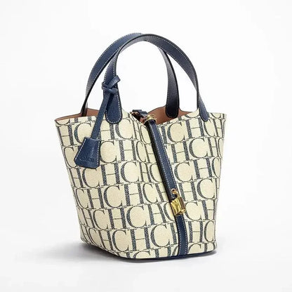 CH Large Capacity Commuter Travel Handbag Luxury Brand Fashion Texture Letter Printed Women's Shoulder Bag