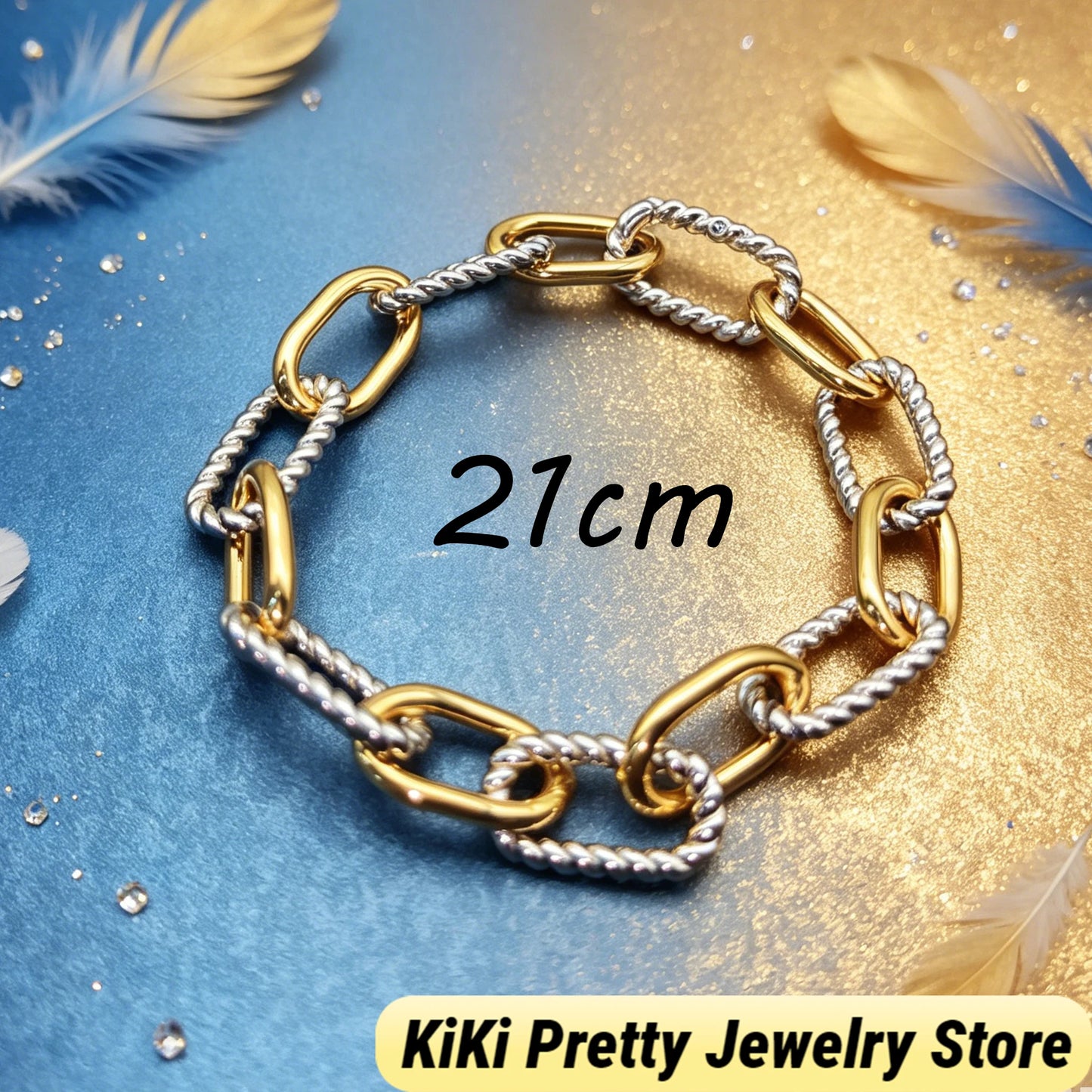 2026 New Dav High-Quality Bracelet Luxury Polished Gold Silver Tone Chain Bracelet Exquisite Craft Wrist Bangle for Formal Dinner & Dating
