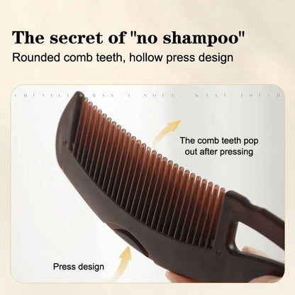 Oil-Control Energy Comb, Hollow Scalp Brush, No Shampoo Needed, Removes Grease & Dandruff, Hair Cleansing Massage Comb for Oily