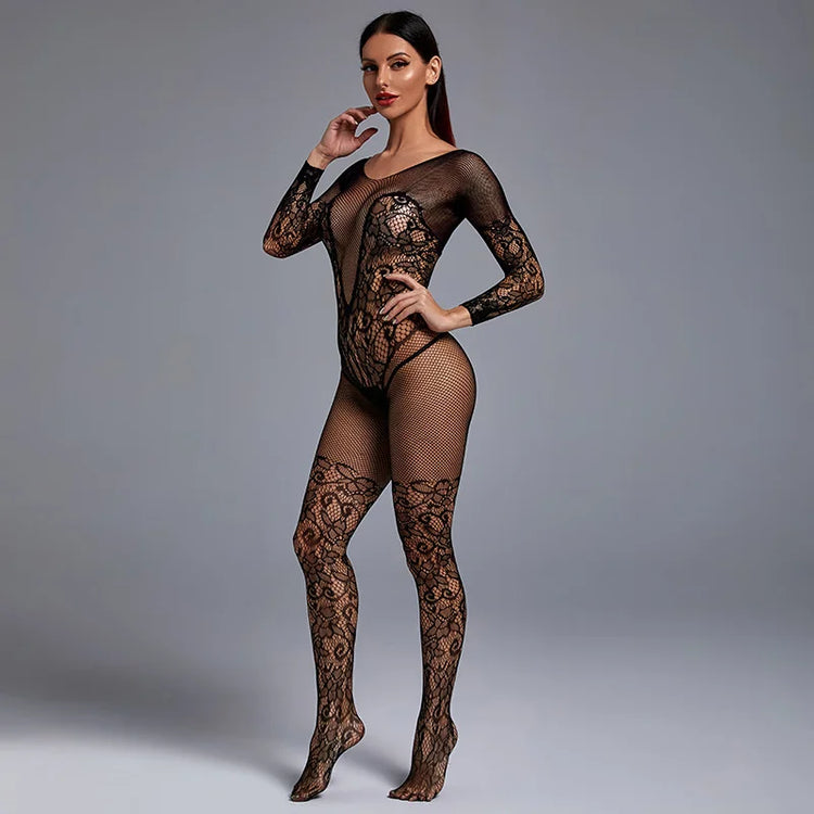 Sexy Lingerie Bodystocking Hot Bodysuits Women Sexy Fishnet Lingerie Elasticity Porno Crotchless Underwear Mesh Lingerie For Sex