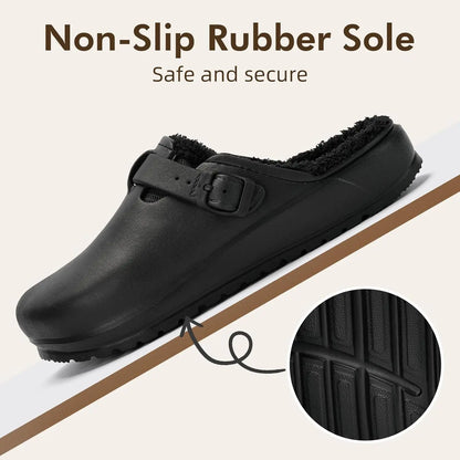 Women's EVA Plush House Slippers Adjustable Straps, Round Toe, Anti-Slip Women's Winter Shoes Suitable for Indoor Outdoor Wear