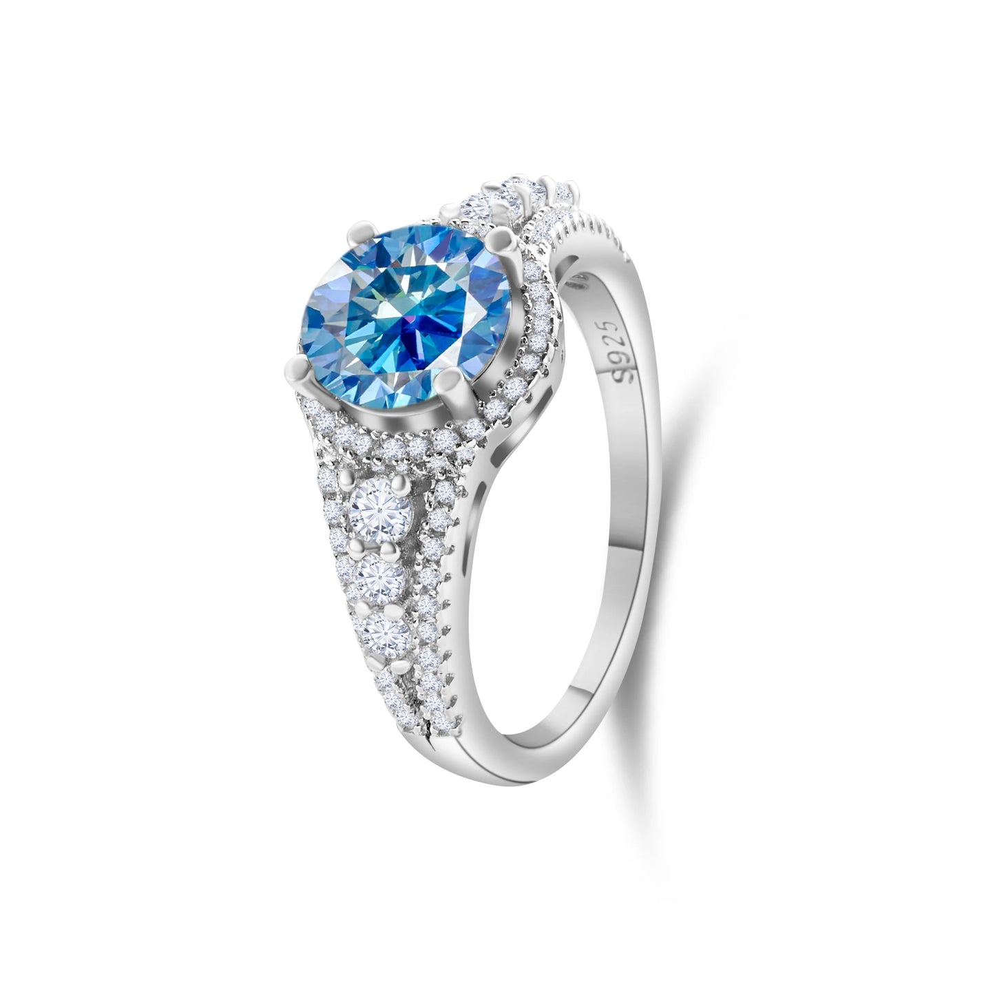 1-3ct Moissanite Wedding Rings Women 925 Sterling Silver Plated 18K White Gold Ring Engagement Promise Band Fine Jewelry Gift
