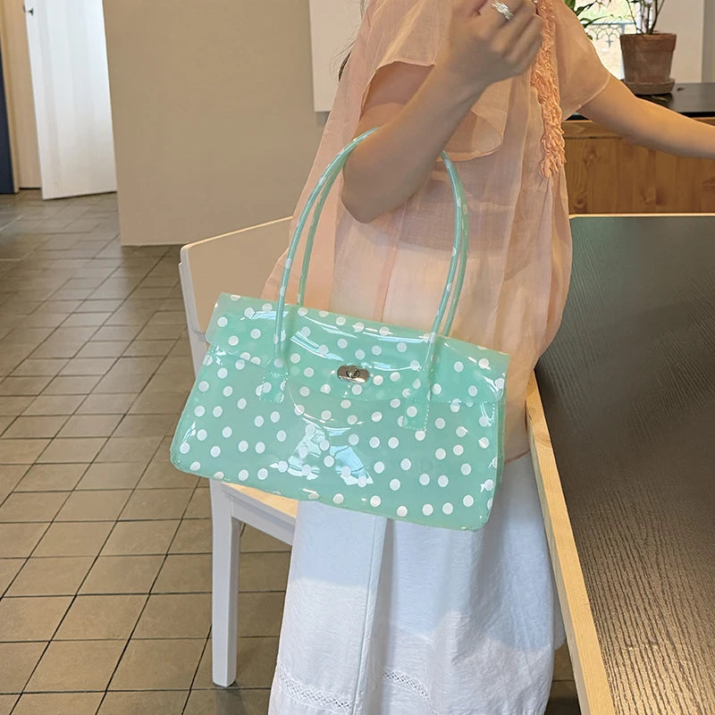 Fashion Transparent Pvc Dot Women Handbags Designer Swee tJelly Bag Lovely Summer Bag Cute Flap Square Bags 2026