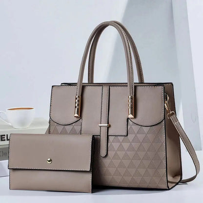 New Women's bag handbags for women femme Shoulder bag Women's Lychee pattern PU Portable bucket bag ladies messenger bag