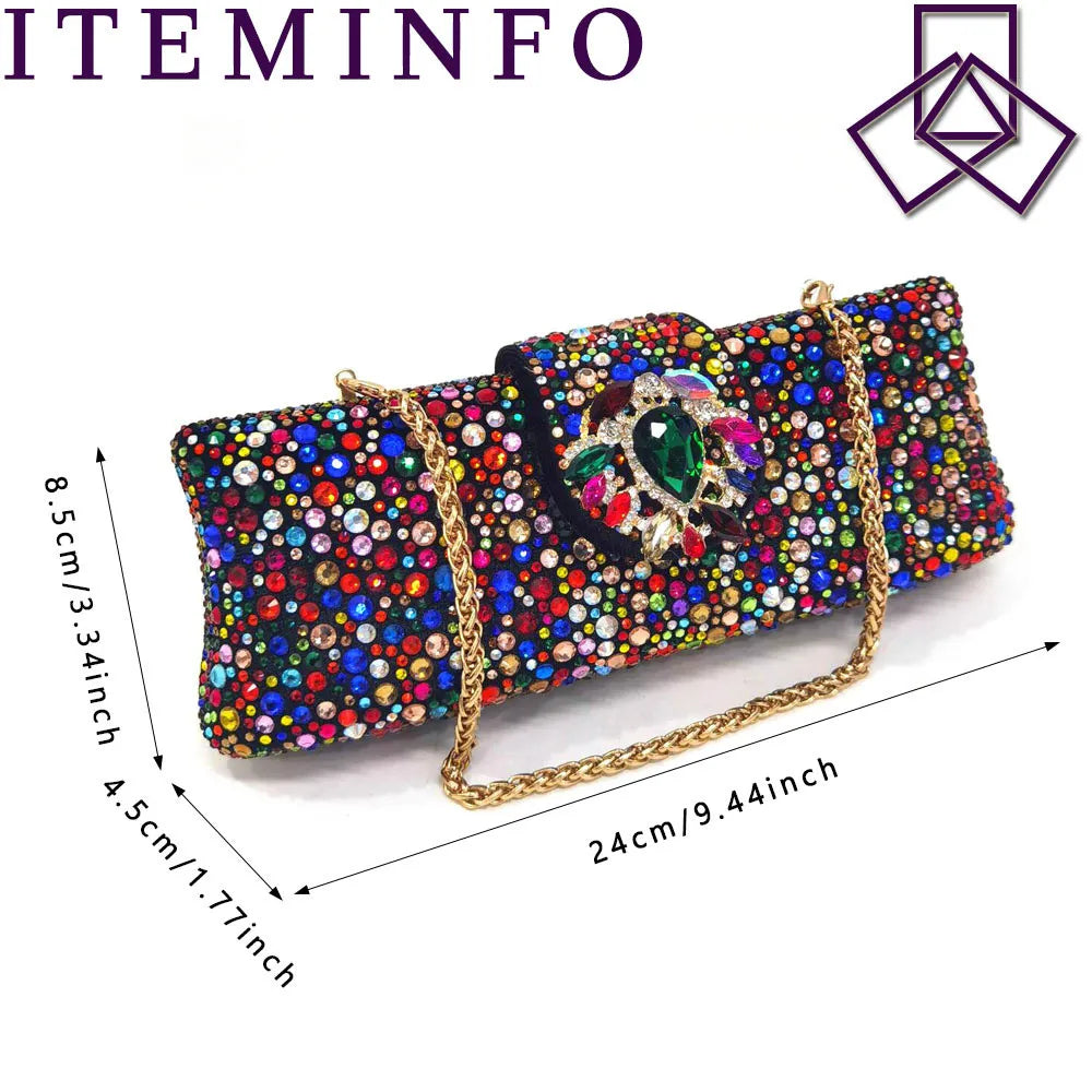 Purple 2024 Italian Design Girly Style Opend Toe Shoes And Bag Full Diamond Decoration with Appliques for Wedding Party