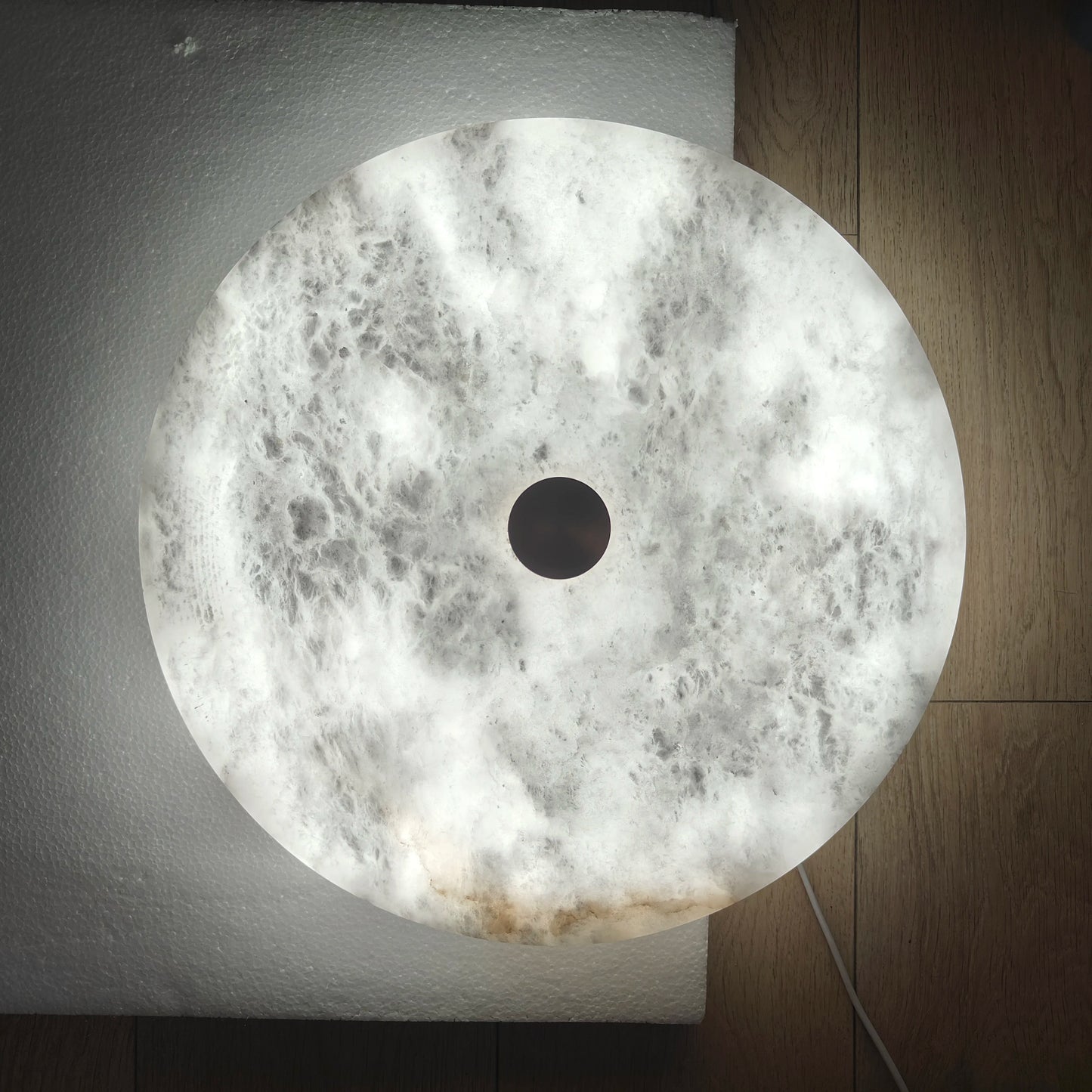 Modern Simple LED Natural Marble Ceiling Lamp Living Room Bedroom Corridor Circular Ultra-thin All-copper Wall Lamp Indoor Decor