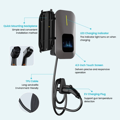Manufacturers 11kW GBT OCPP1.6J Commercial Electric Vehicle Wallbox EV Charger Pile AC Fast Charging Station
