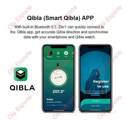 2026 Qibla Smart Zikr Ring Praise Tasbih Tally Electronic Digital Counter for Muslims 5Prayer Time Vibration Reminder Waterproof