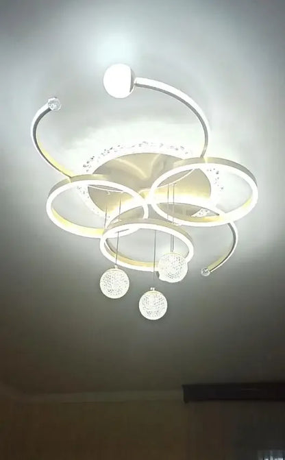 Nordic style eye protection living room light, simple, modern, atmospheric, high-end crystal ceiling light, Guangdong