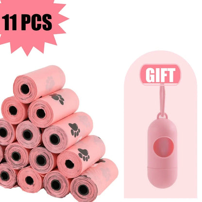20Rolls Dog Poop Bag Outdoor Cleaning Poop Bag Biodegradable Cat Dog Garbage Bag with Dispenser Gift Dog Waste Bags Pet Supply