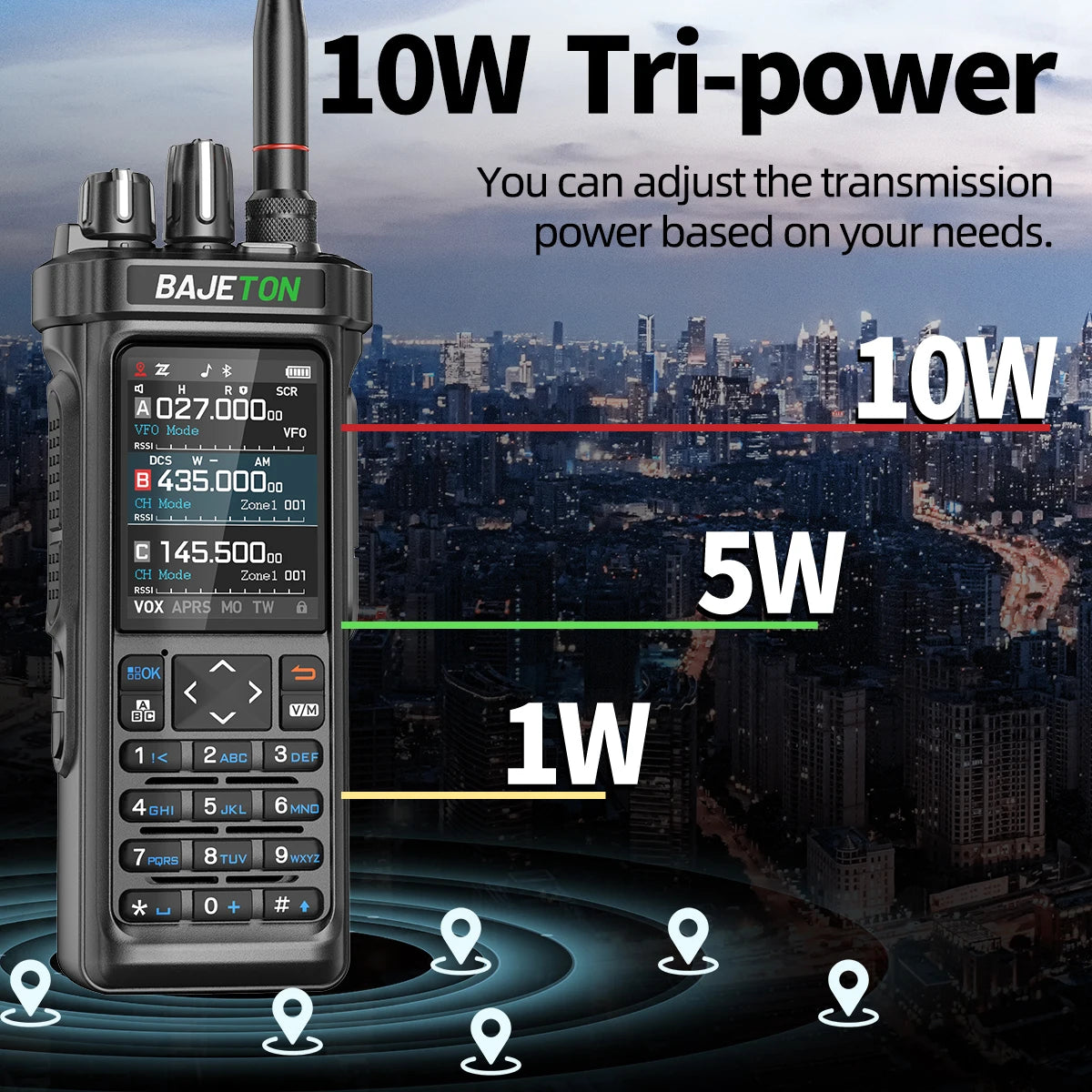BAJETON BJ-9000 Walkie Talkie CB/SSB/HF 27Mhz Bluetooth Programmable GPS APRS 10W Long Rang For RT-950 RT-950 PRO Ham Radio