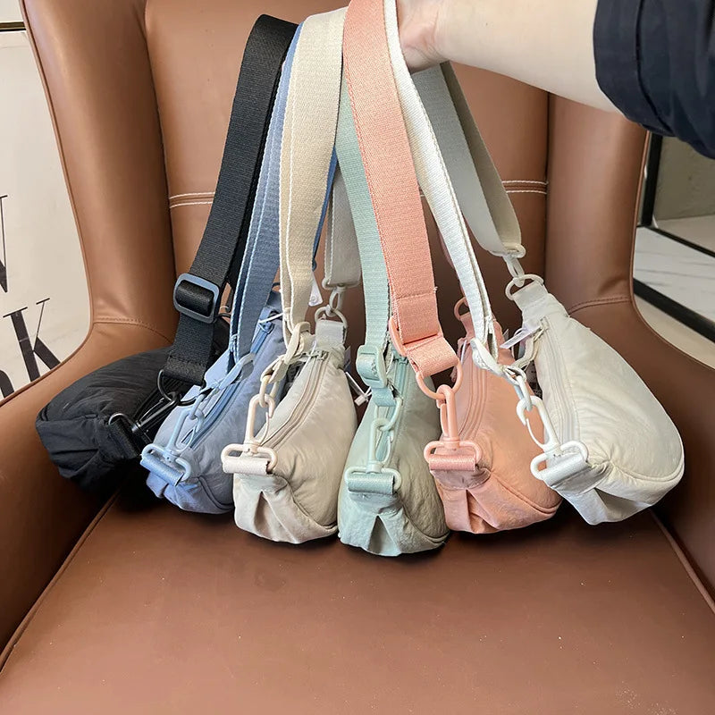 New Mini Women's Nylon Shoulder Bag Casual Sports Female Hobos Crossbody Bags Fashion Female Fanny Pack Purse Handbags