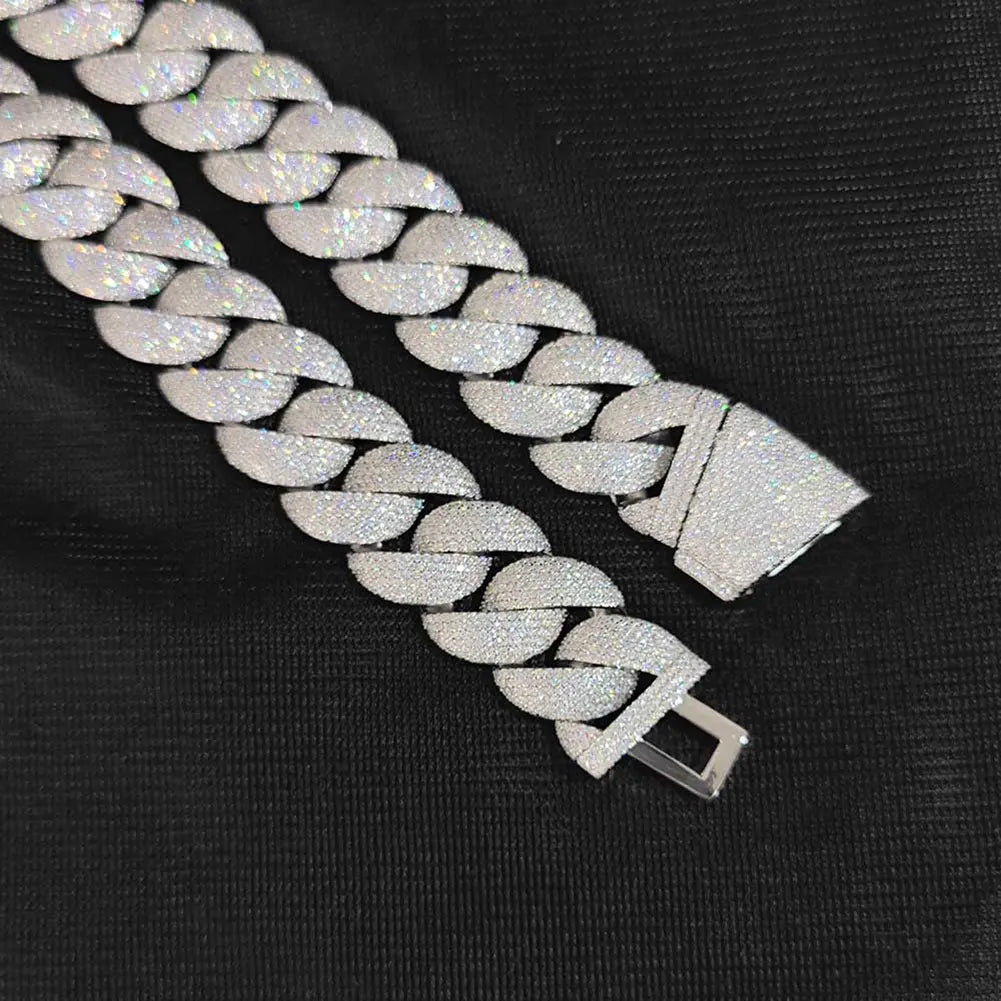 Luxury Jewelry 24mm Diamond Chain Men Iced Out Bling CZ Silver/Gold Plated Rapper Hip Hop Thick Cuban Link Necklace Gift for Him