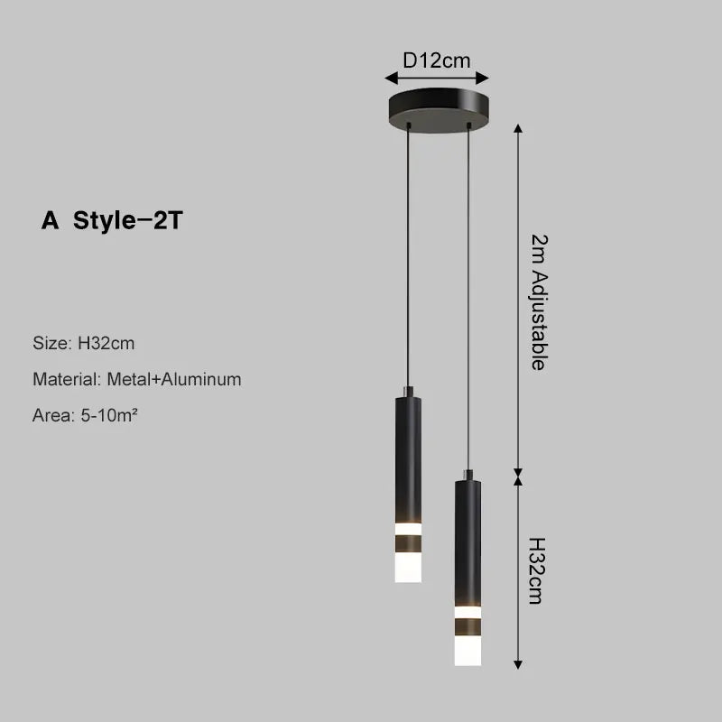 Interior Pendant Lights for Bedroom Adjustable Suspended Hanging Lamps Nordic Chandelier Lighting Fixtures for Kitchen Bedroom