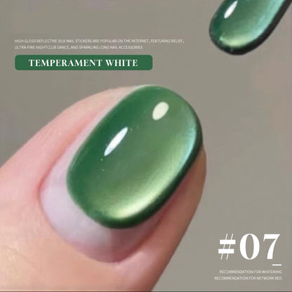 MIANEL 12ML Hit Product Gold Amber Cat Eye Gel Nail Polish 2026 New Blue Glass Beads Cat Eye Gel Nail Green Nails 1-21pcs