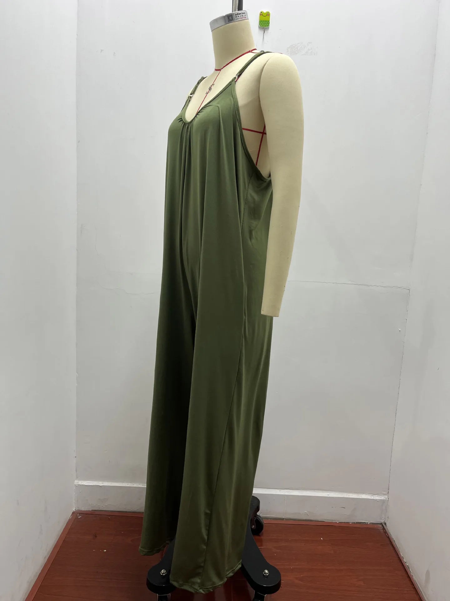 Strap jumpsuit for women's summer new cross-border solid color inserted bag casual jumpsuit