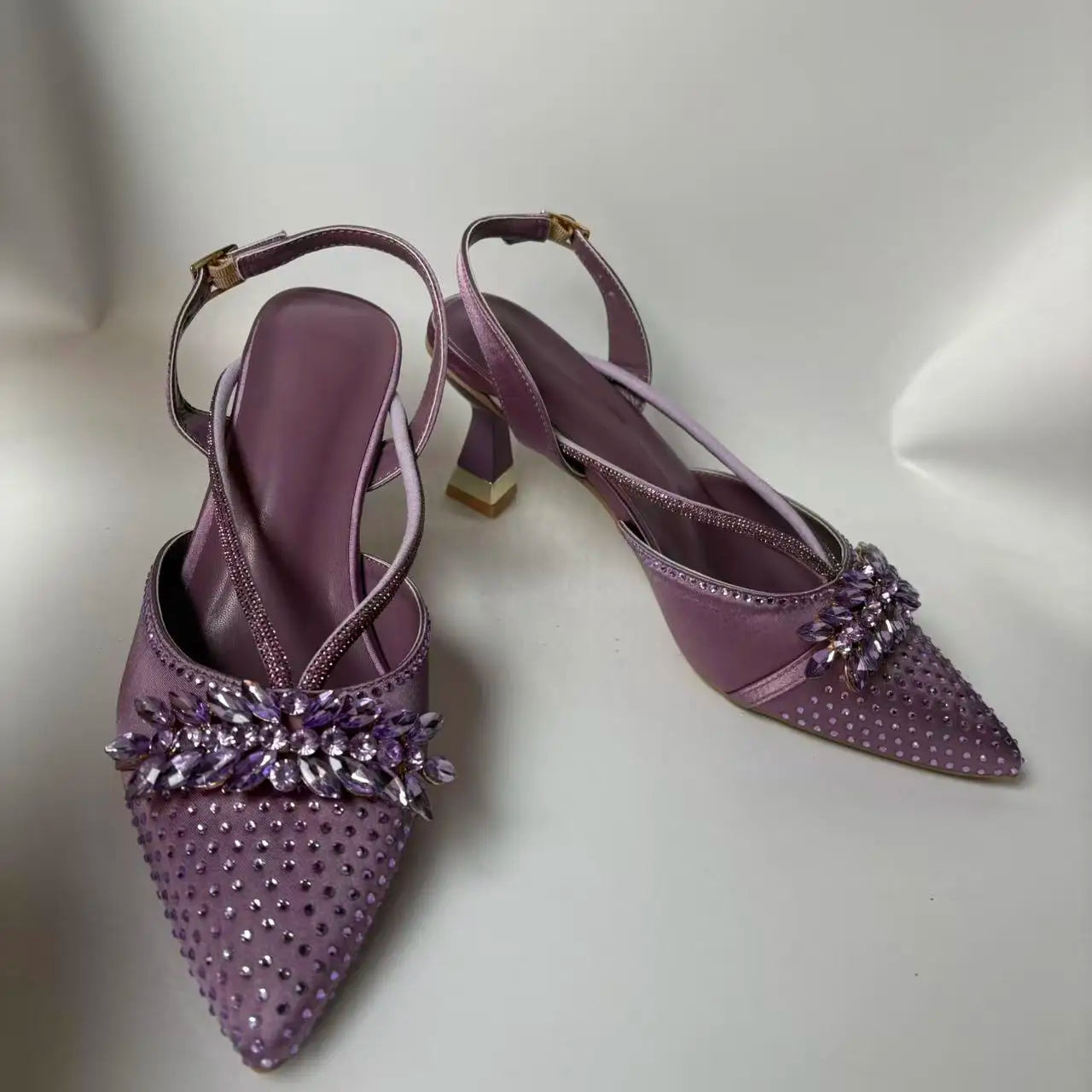 Insightlink Elegant Italian Design Pink Butterfly Shoes and Bag Set for Women - Perfect for Parties and Weddings