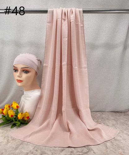 110colors Modal Hijab with Modal Undercap Set Basic Stretchy Pullover Headscarf Thin Breathable Sunscreen Head Wrap Hijabs Scarf