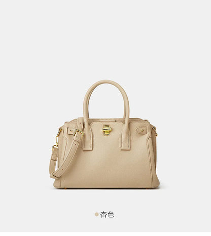 Fashion Beige High Quality PU Leather Bags Women Shoulder Bag Ladies Luxury Tote Strap Female Crossbody Handbag