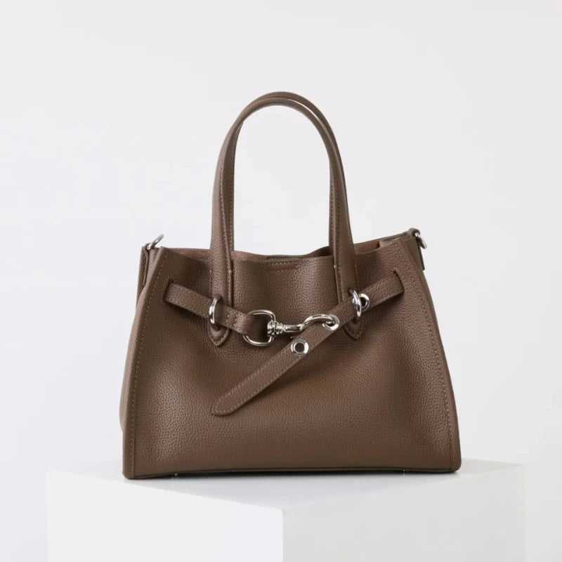 2026 Top grade Women's Genuine Leather Bag High Quality Casual Versatile Handbags Female Shoulder Bags Commute Totes Coffee