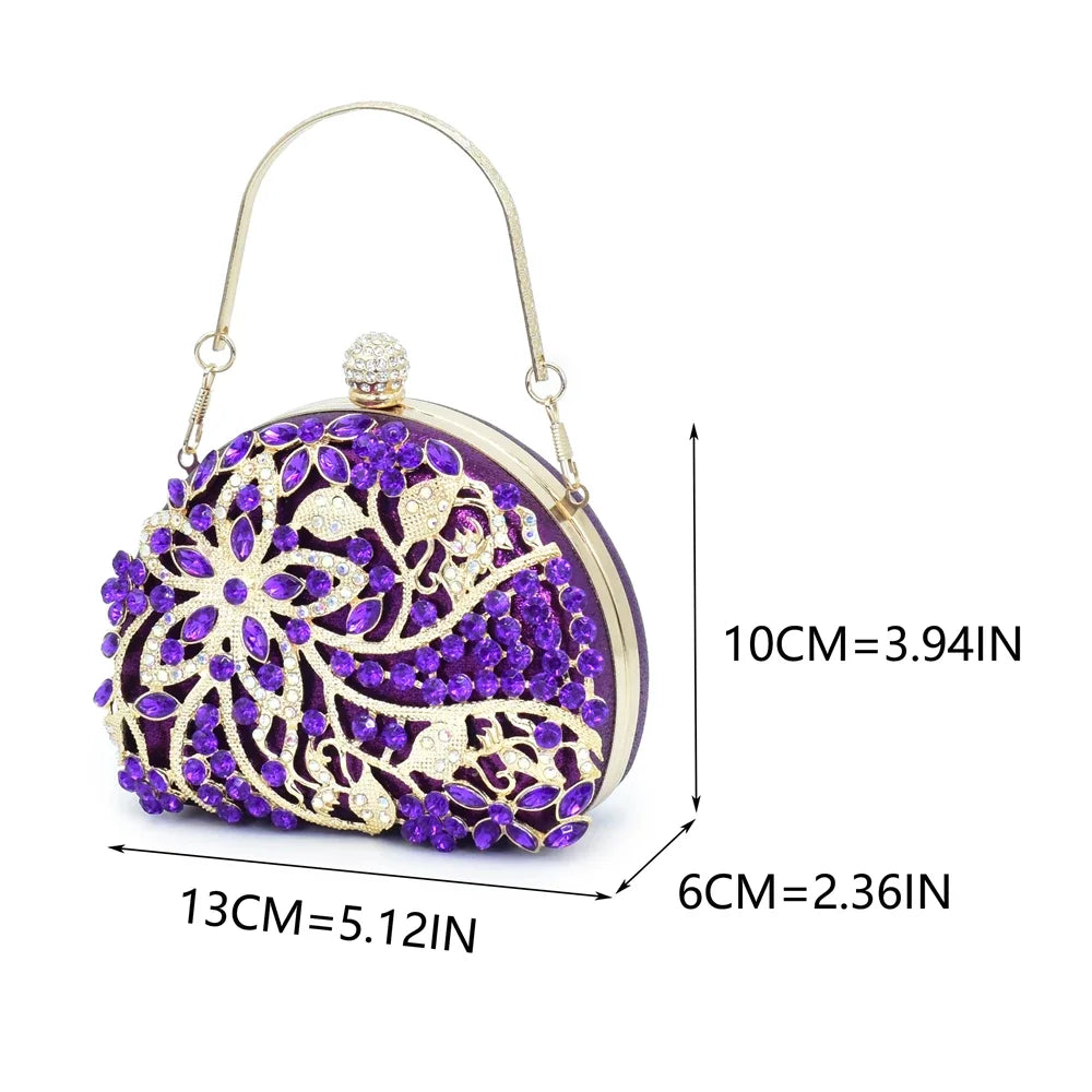 Women Nigerian Italian Shoes and Bags Set Decorated with Rhinestone Luxury Shoe and Bag Set for Party in Women Ladies Pumps