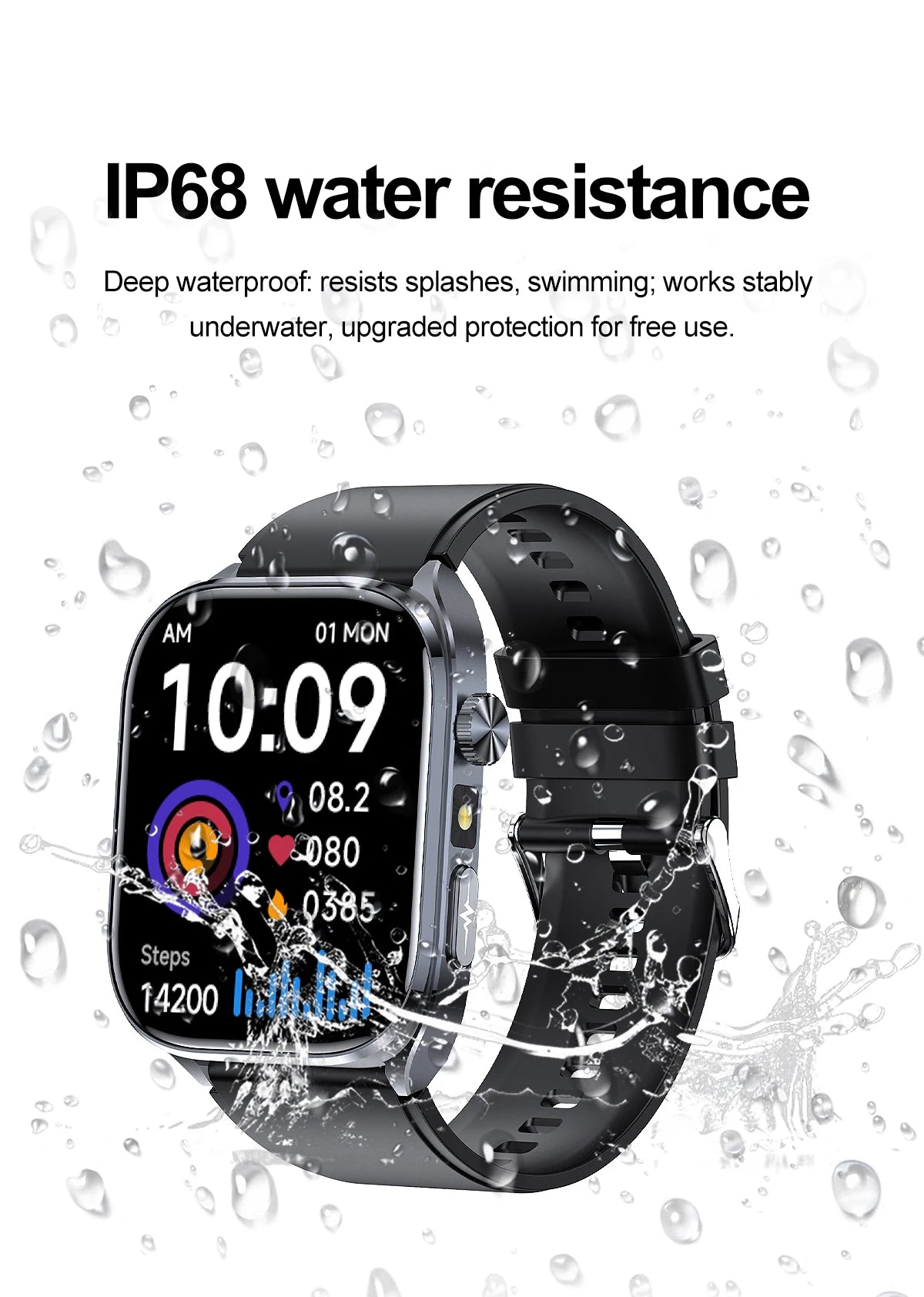 2026 New Non-Invasive Laser Treatment Three High Smart Watch Man ECG Heart Test Blood Fat Uric Acid Smart Watch For Android IOS