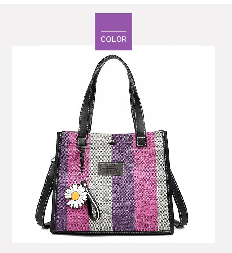 Fashion Messenger Bags For Women Shoulder Ladies Designer Handbag Solid Large Capacity Casual Canvas Shoulder Female Bag