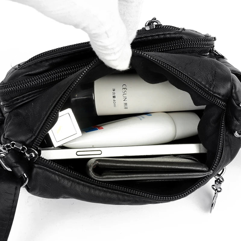 Women Bag High Quality Woman's Soft PU Leather Shoulder Bags Multi-Layer Classic Crossbody Bag Luxury Designer Handbag and Purse