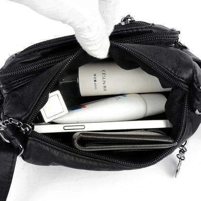 Women Bag High Quality Woman's Soft PU Leather Shoulder Bags Multi-Layer Classic Crossbody Bag Luxury Designer Handbag and Purse