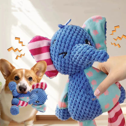 Interactive Cotton Rope Donkey Toy Grey/Brown Plush Sound Pet Training Game for Kittens And Dogs Creative Bite And Play Activity