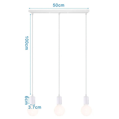 3 Heads Vintage Pendant Lights Wood Hanging Lamp Chandelier Industrial for Loft Dinning Living Room Kitchen Lighting Fixture LED