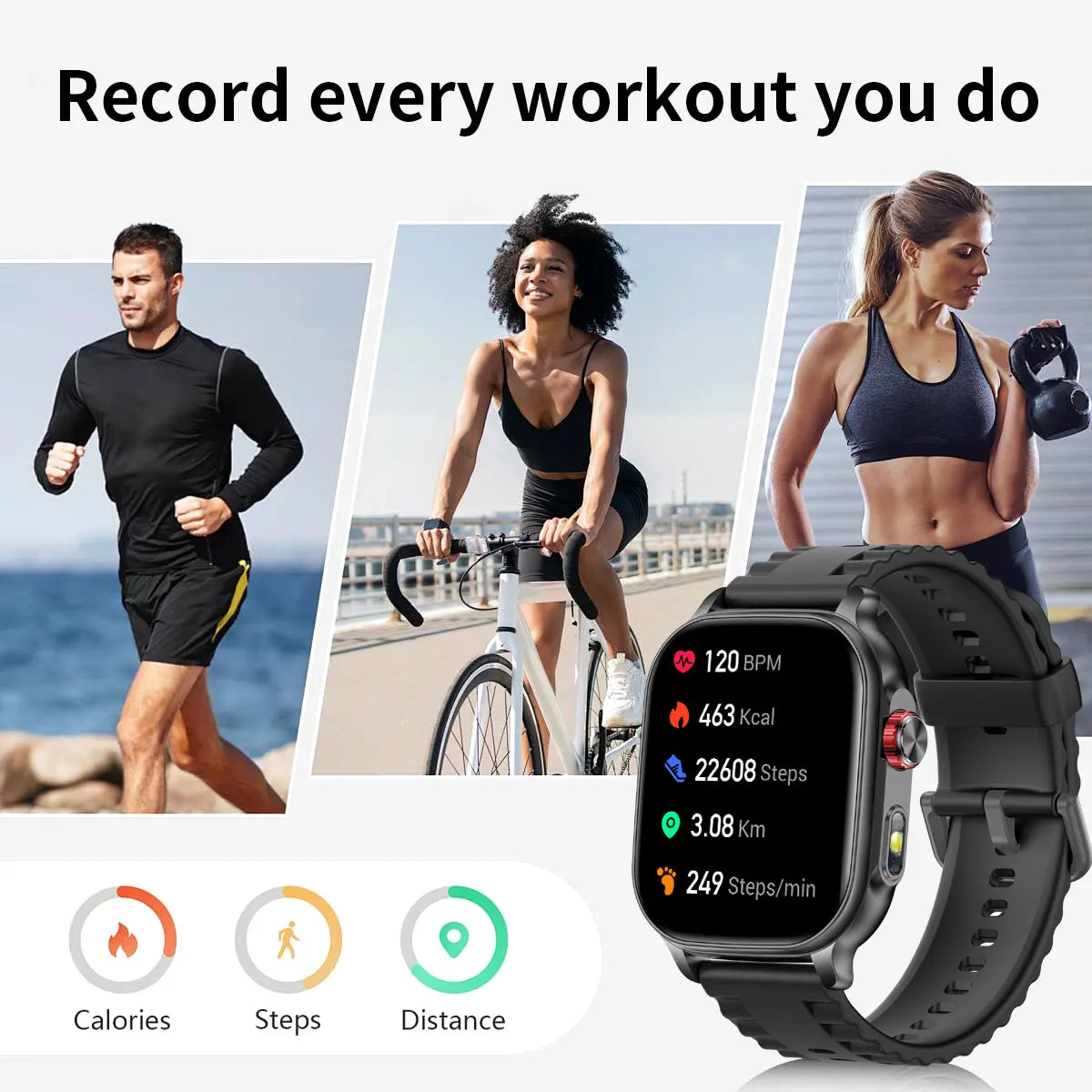 2026 New Men's and Women's Smartwatches, Fitness Trackers, Wireless Calling, IPX8 Waterproof, Activity Pedometers, Birthday Gift