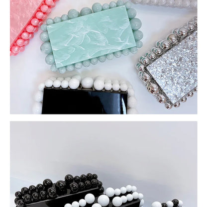 Luxury Design Shoulder Crossbody Bag Fashion New Evening Clutch Bag Ladies Handbag Acrylic Transparent Small Square Bag Female
