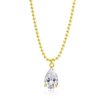 Smyoue 2CT 3CT 5CT 6CT Pear Cut Moissanite Necklace for Women Classic Pendant Sterling Silver 925 Plated 18K Jewelry Wholesale