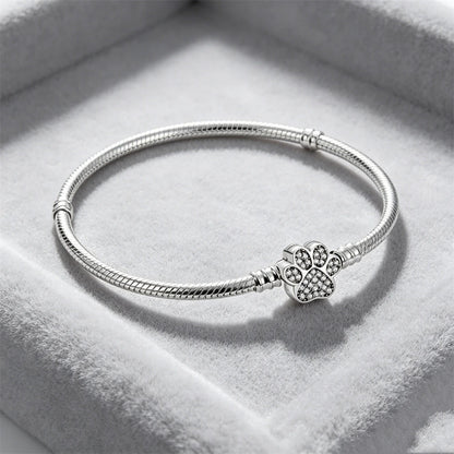 2026 Hot Selling 925 Silver Heart Shaped Buckle Snake Chain Sparkling Zircon Original Bracelet Women Fashionable Luxury Jewelry