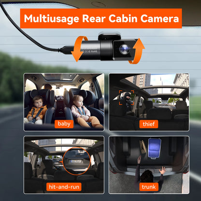 Vantrue N5 DashCam 4 Channel WiFi 360° All Sides  STARVIS 2 IR Night Vision Voice Control GPS Car Dash Cam Support 512GB Max