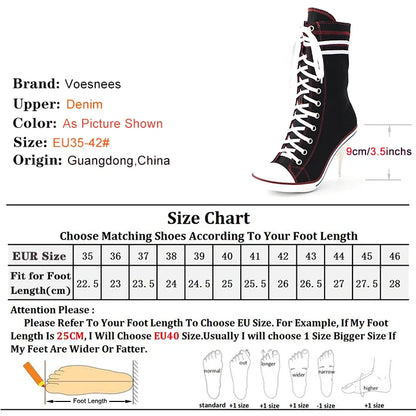 2024 Women Boots Design Stiletto High Heel Canvas Shoes Fashion Lady Lace up Pointed Ankle Shoes Sexy High-heeled Thin Heel Boot