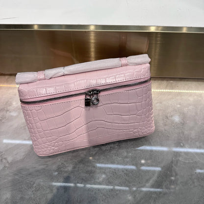 Shoulder Bag Handbag women Luxury Women's Crocodile Embossed Mobile Phone Handbag Brand New LP19 Genuine Leather Mini Small size
