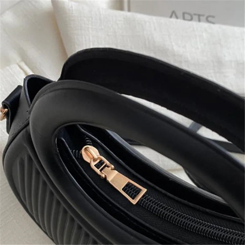 Chic Stripe Design Crossbody Bags for Women Elegant Synthetic Leather Handbag, Purse, Luxury Look Shoulder Bag for Everyday Use