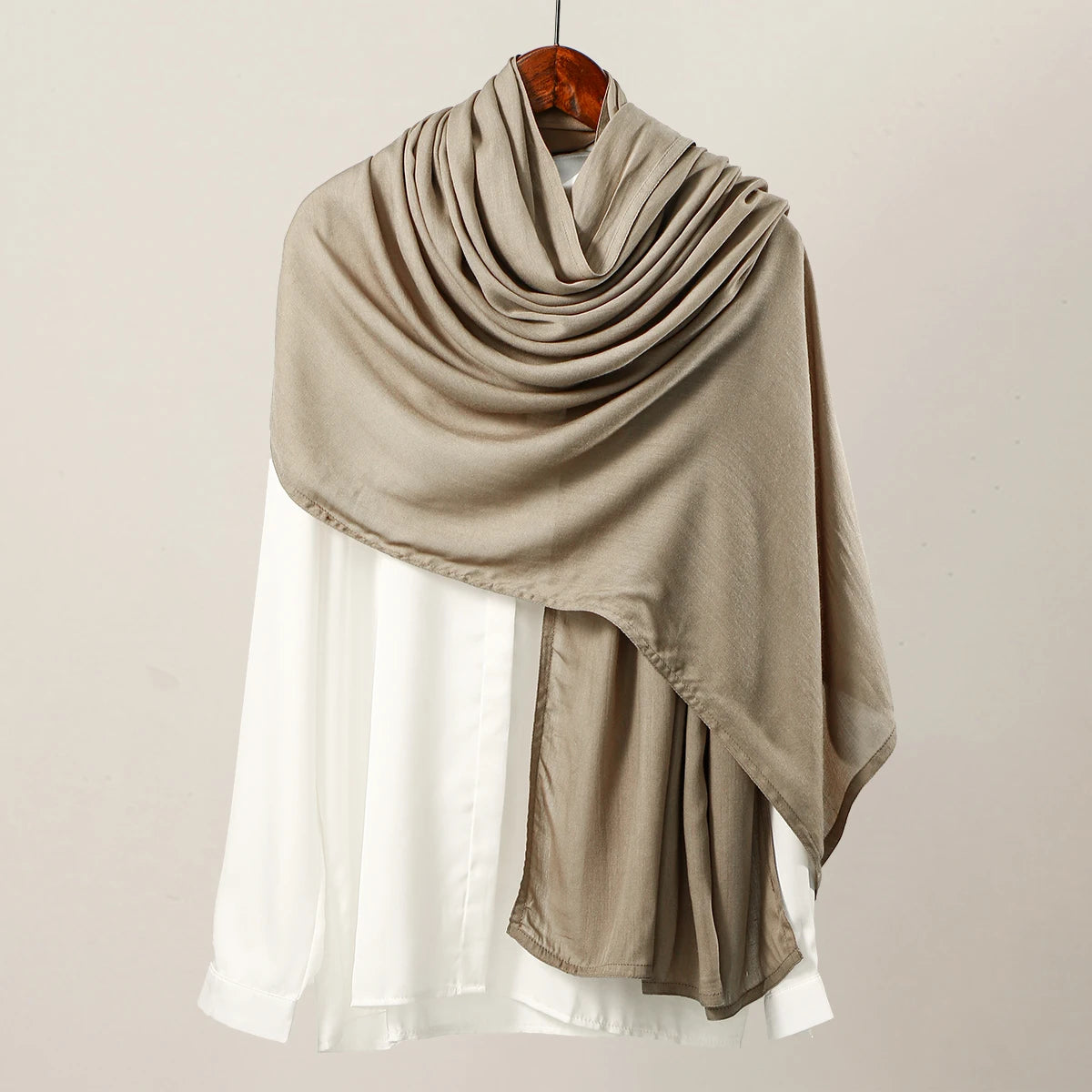 New Big Size Solid Rayon Modal Hijab Scarf Women Muslim Headscarf Wraps Shawl Femme Musulman Headband Islamic Turban 190*85cm