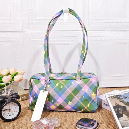 Brand Nylon Bowling Tote Bag Women Luxury Large Capacity Simple Versatile Shoulder Purse Ultralight Zipper Commuting Travel Bag