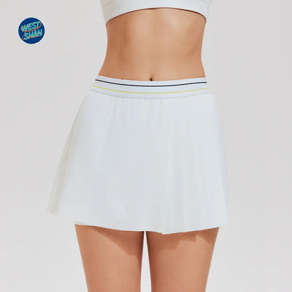 WESTSHAN EU US Size Women A-Line High-Waisted Safty Shorts Pleated Skirt Pickball Tennis Jogger Badminton Golf Sports Skirt