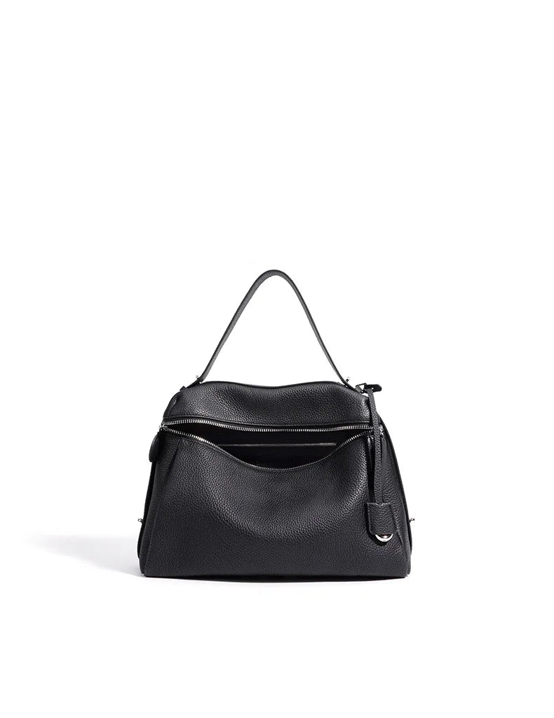 First Layer Cow Leather 33cm Tote Bag Fashionable Women's Bag New Design Large Capacity Soft Portable Shoulder Crossbody Bag