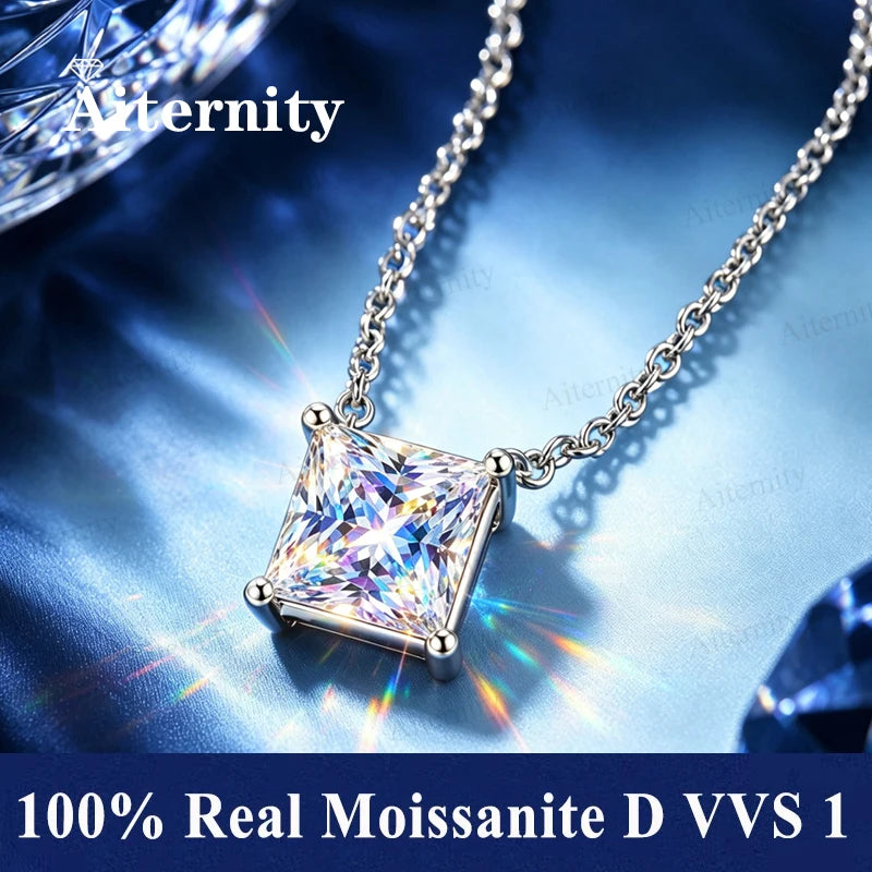 Marquise Cut Moissanite Necklace S925 Sterling Silver D Color VVS1 Clarity Excellent Cut Wedding Fine Jewelry