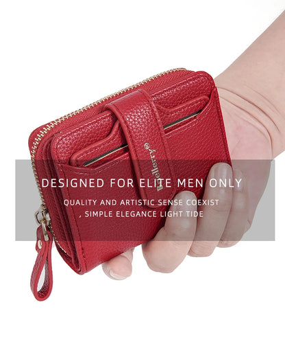 Baellerry Women Stylish Zip Around Card Wallet Multi-Functional RFID Blocking Purse 6 Card Slots and Coin Pocket Minimalist Gift