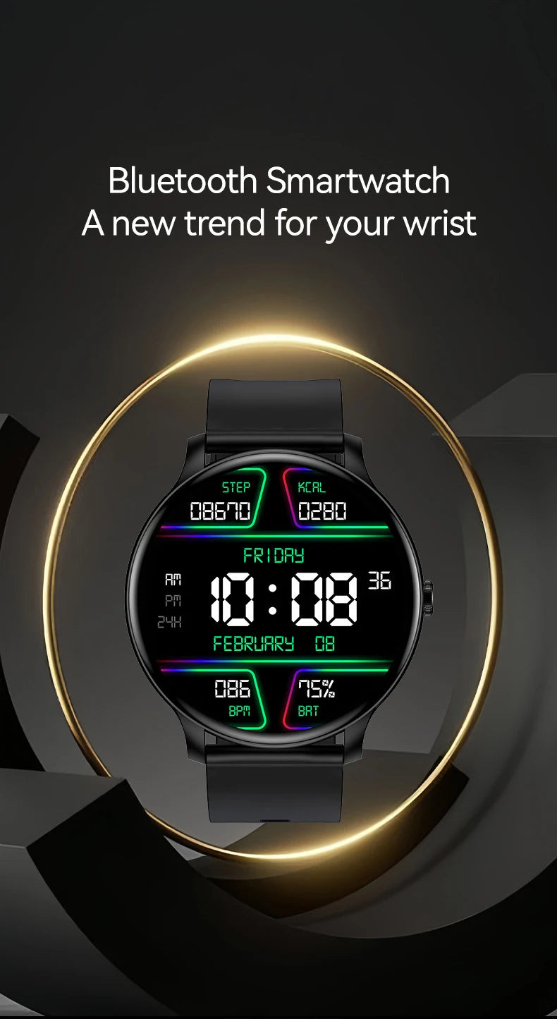 2026 New Smartwatch For Men Android IOS Phone 1.52" Screen Bluetooth Call Blood Oxygen Pressure Monitoring Smart Watch Women