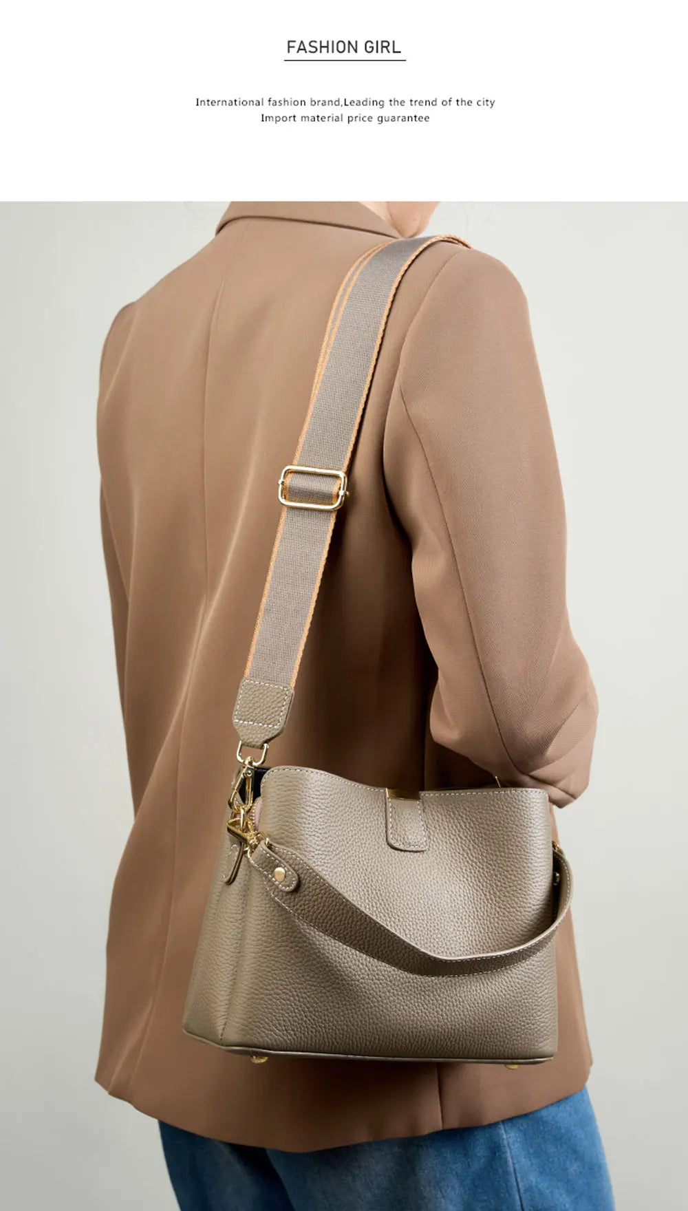 Genuine Leather Women's Bag Luxury Designer Shoulder Bag Large Capacity Cowhide Handbags High Quality Women Crossbody Bags