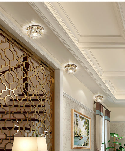 Aisle Flush LED Ceiling Lamp Living Room Crystal Corridor Aisle Lights LED Ceiling Lights Luces Front Techo Balcony Lamp Porch